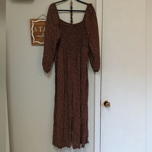 Dokotoo Brown Floral Jumpsuit Size 2XL